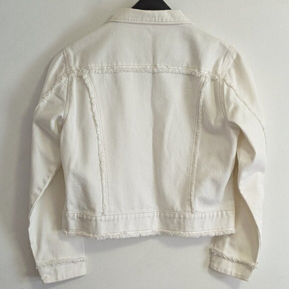 CLIO White Denim Jacket Size 8. - Picture 3 of 14